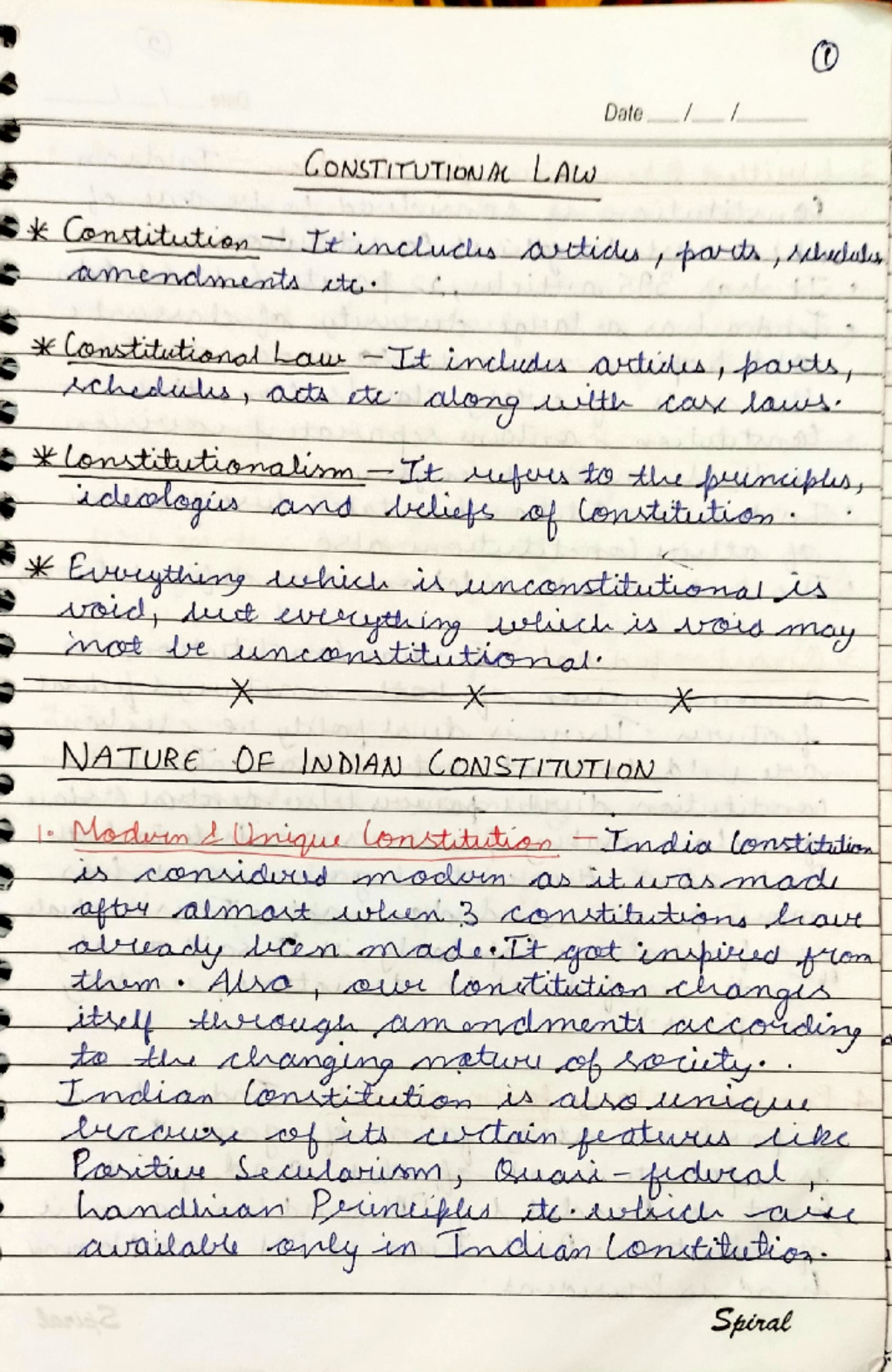 Constitutional Law Notes (Consti 101) - Key Concepts & Features - Studocu