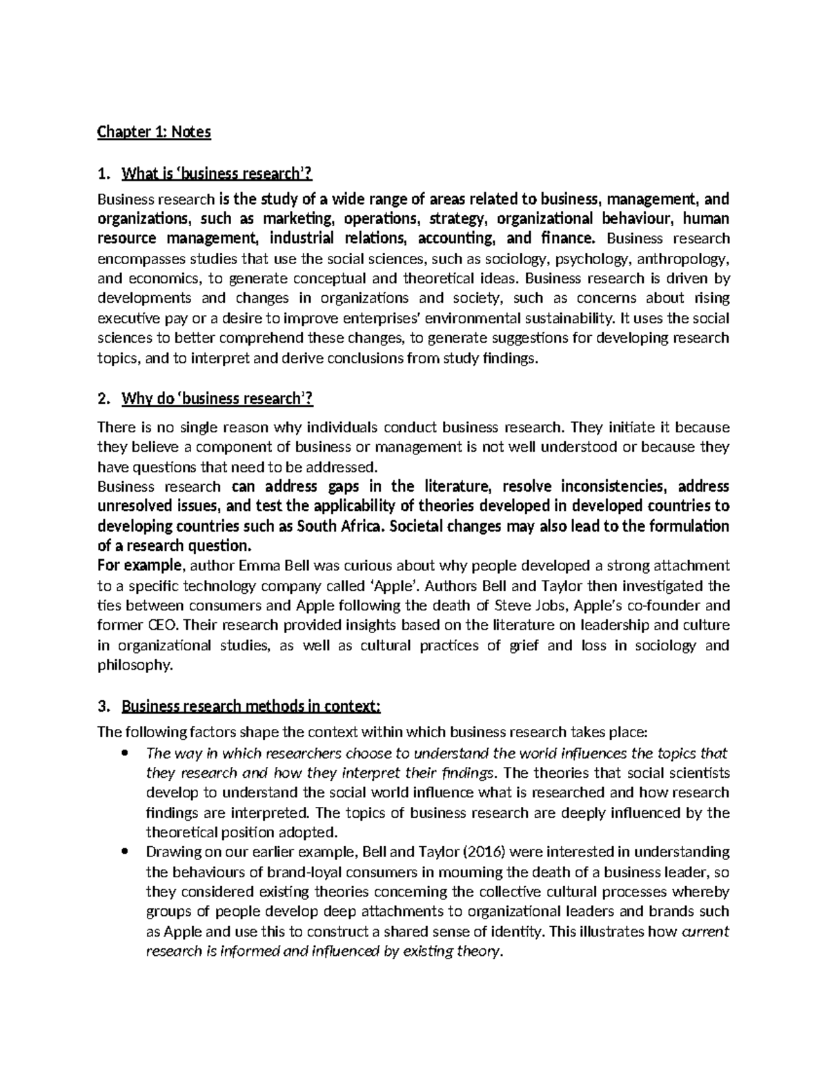 MAN314: Chapter 1 - Overview of Business Research Concepts and Methods ...