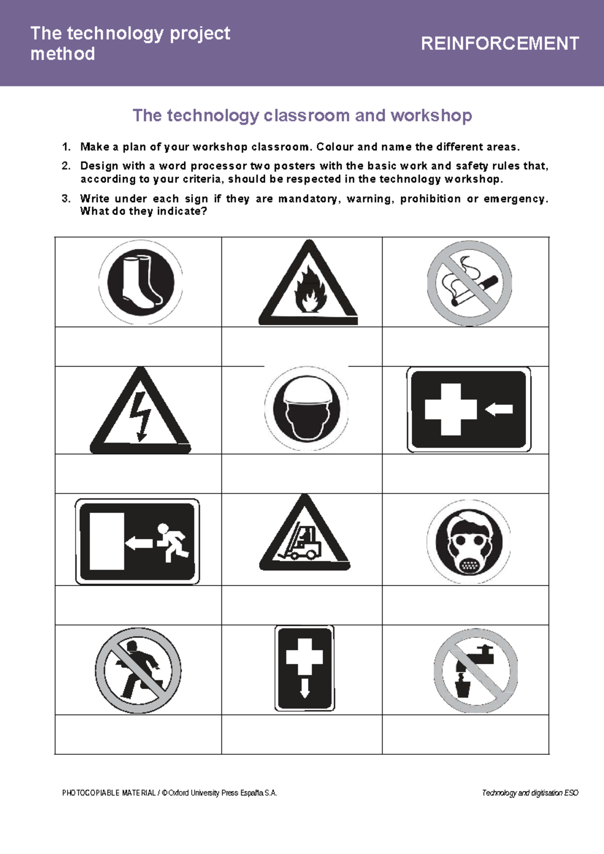 Tech Project Method Reinforcement: Classroom Workshop Plan & Safety ...