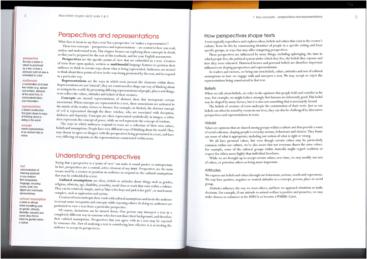 Perspectives and Representations (2018 Macmillan text, 10pgs) - 4 ...