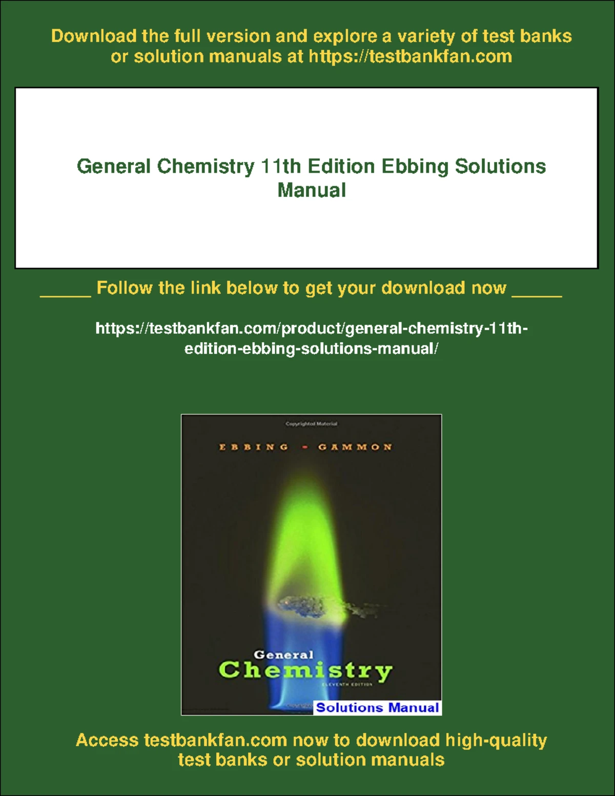 General Chemistry 10th Edition Ebbing Solutions Manual Download Guide ...