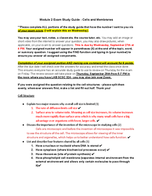 BIO 101: Exam 2 Review Questions & Key Concepts Overview - Studocu