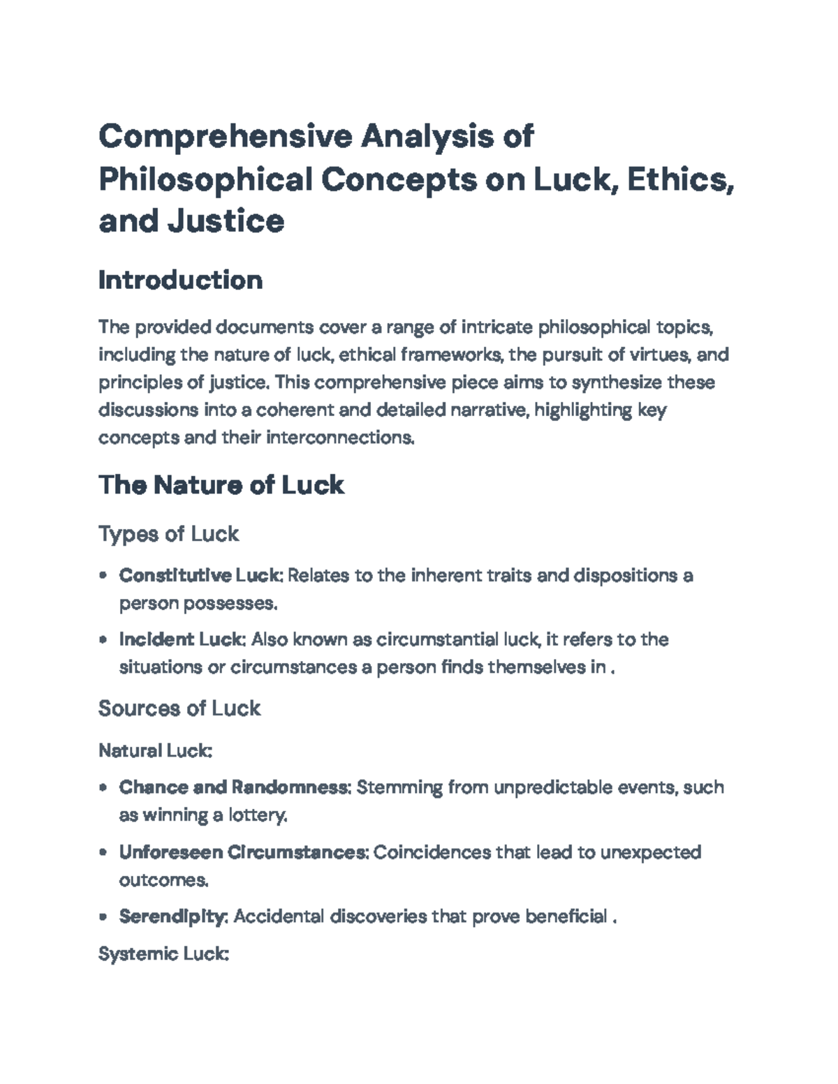 Philosophy 101: Examining Luck, Ethics, and Justice Principles ...