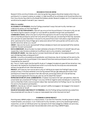 Unit 6 Part 3 A Short Guide to Community Based Participatory Action ...