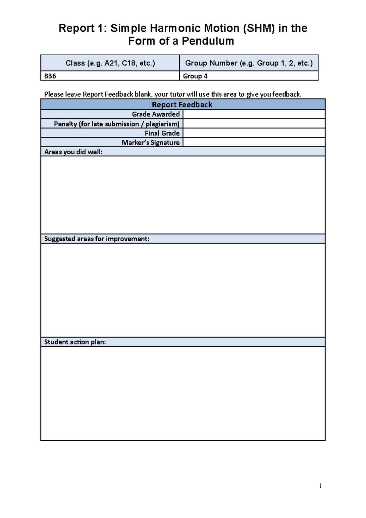 Report 1 Group 4 - btbrbebrbb - Report 1: Simple Harmonic Motion (SHM ...