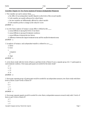 [Solved] The results of a twofactor analysis of variance produce df 2 ...