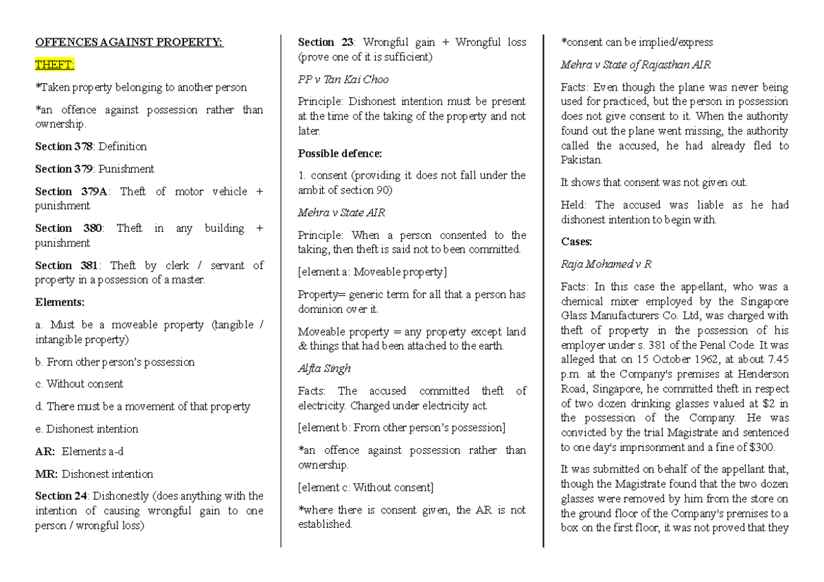 Property Offences Overview: Theft, Handling Stolen Goods & Burglary ...