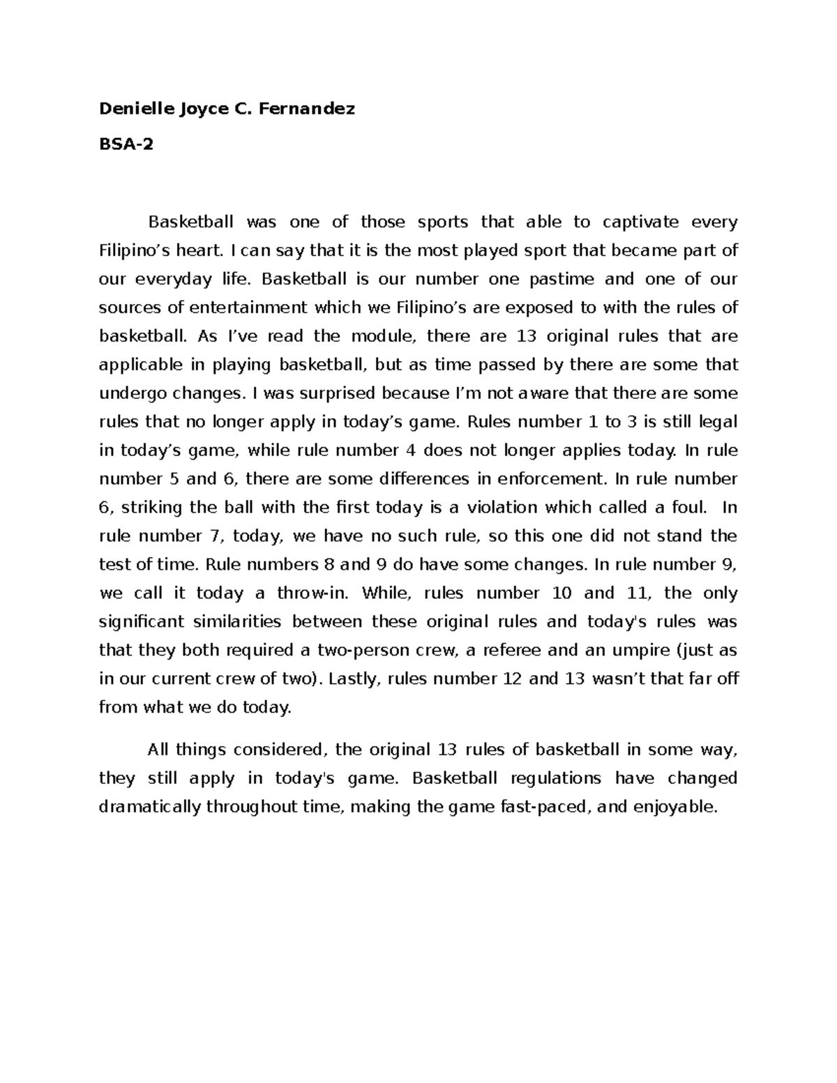 (Basketball) xx222 assignment for 2nd yr - Denielle Joyce C. Fernandez ...