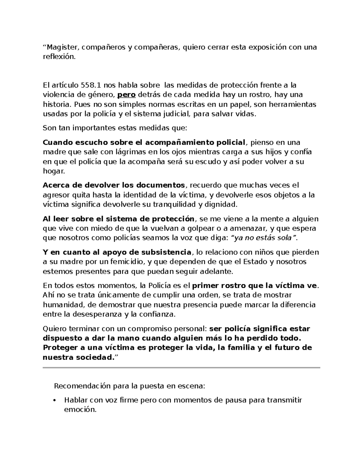 Reflexiones sobre la Protección a Víctimas de Violencia de Género ...