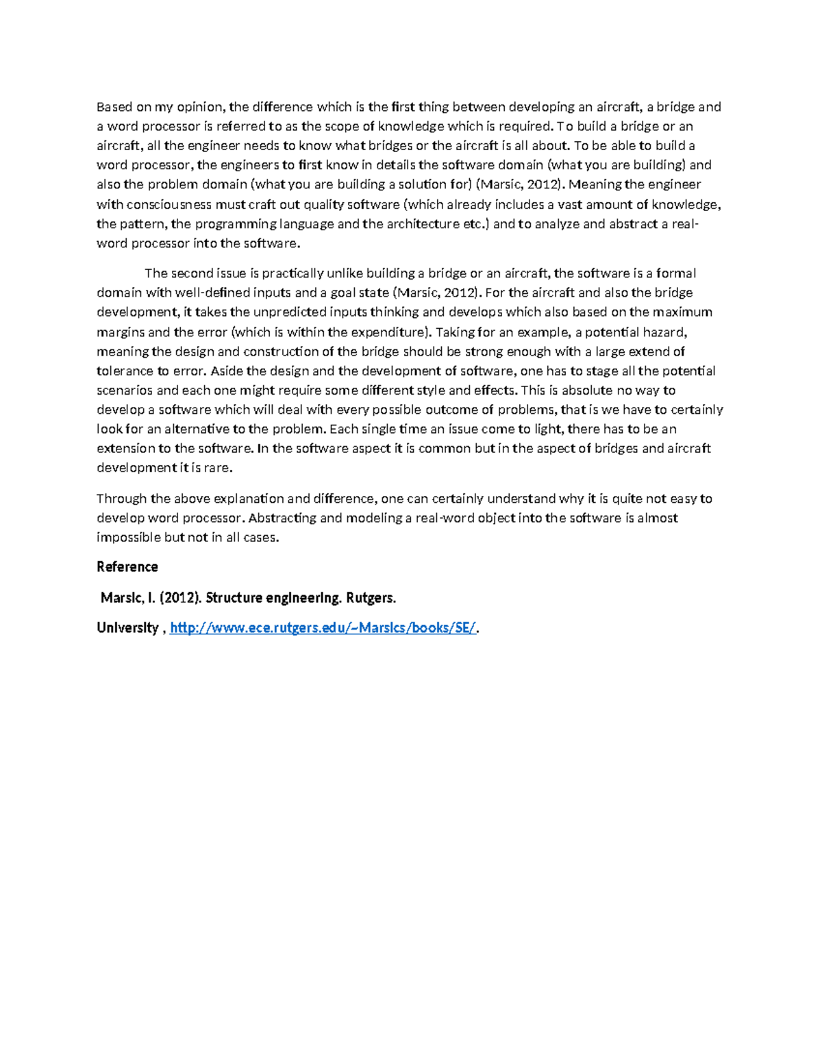 Cs2401 Unit 1 Discussion Assignment: Engineering vs. Software ...
