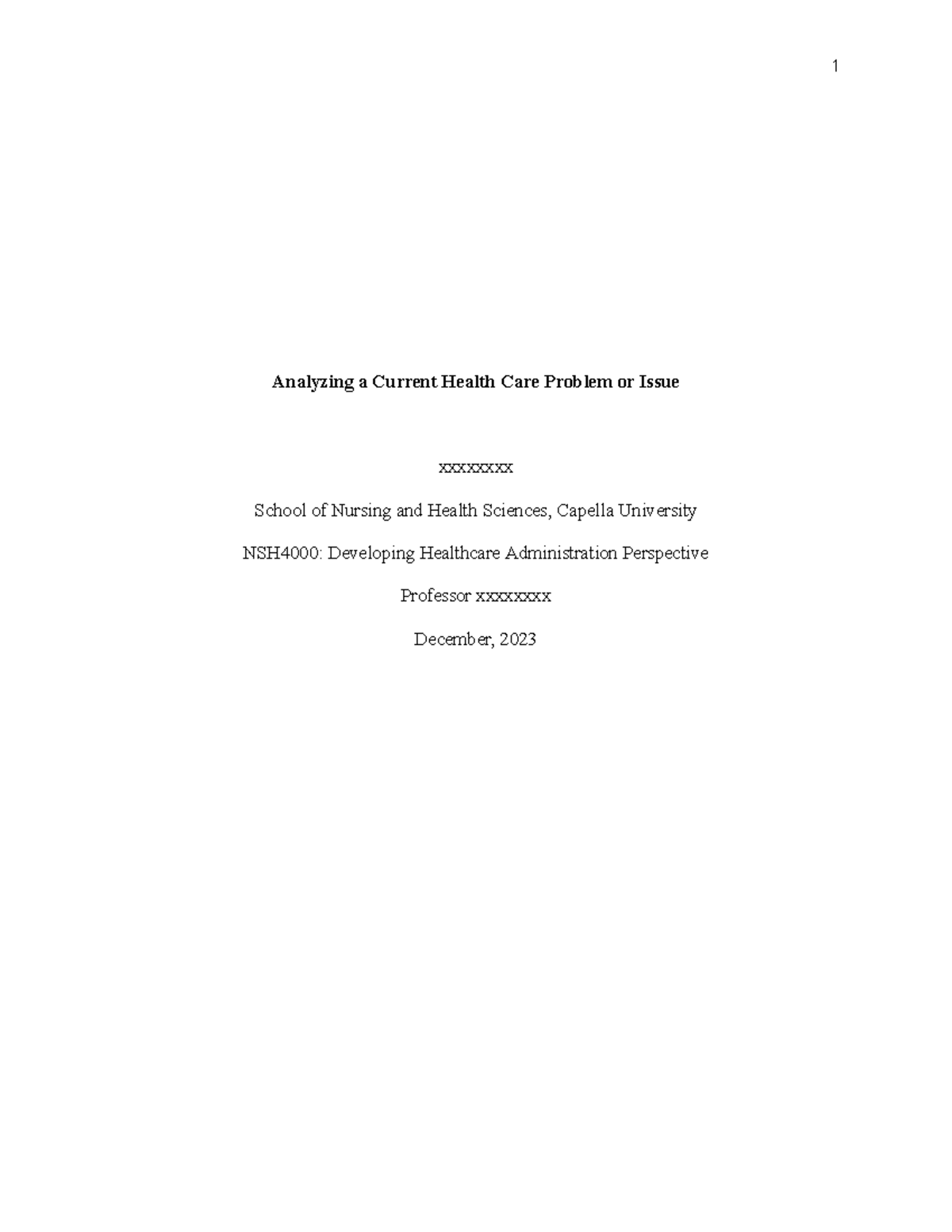 NSH4000: Analyzing Current Nurse Staffing Challenges in Healthcare ...