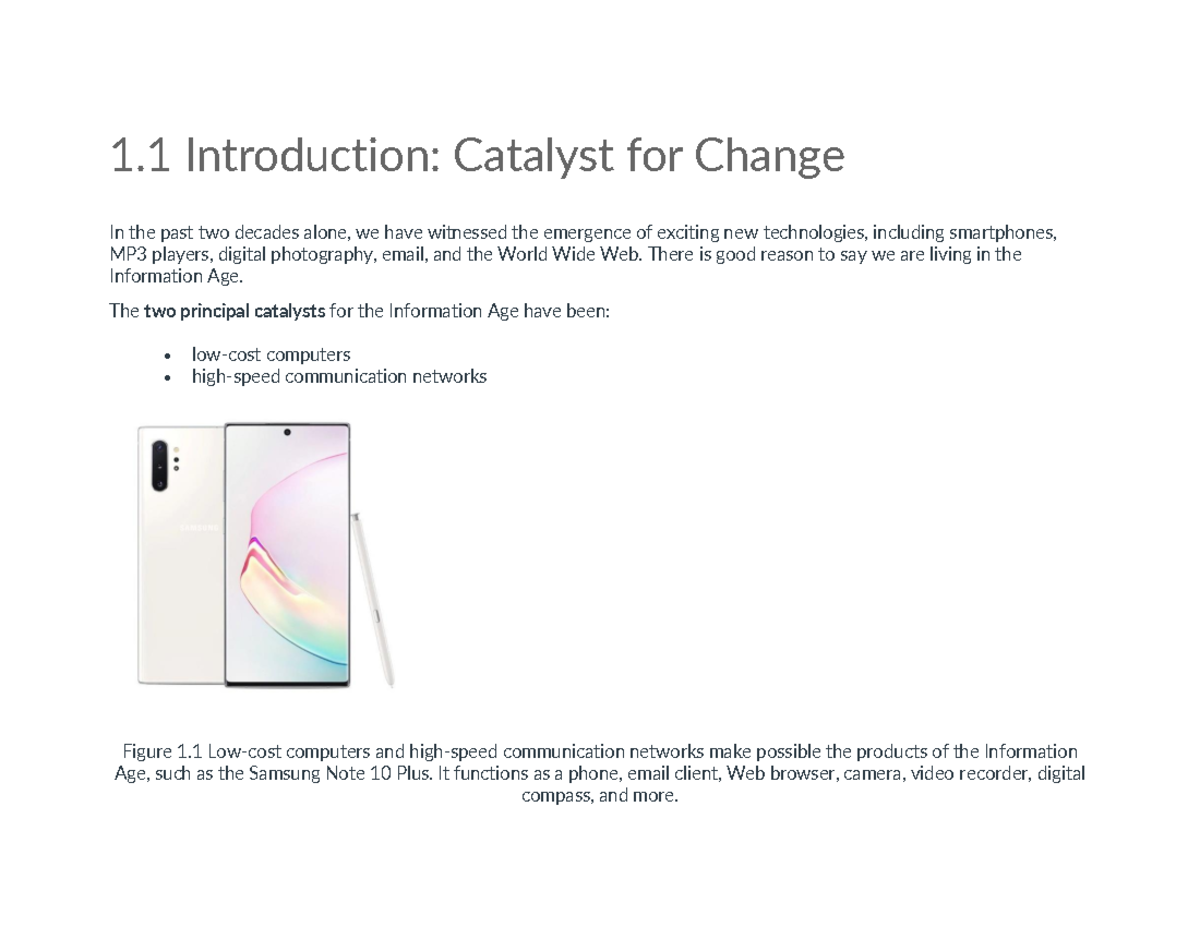GEE2 Module 1 Notes: The Catalyst for Change in Tech Evolution - Studocu