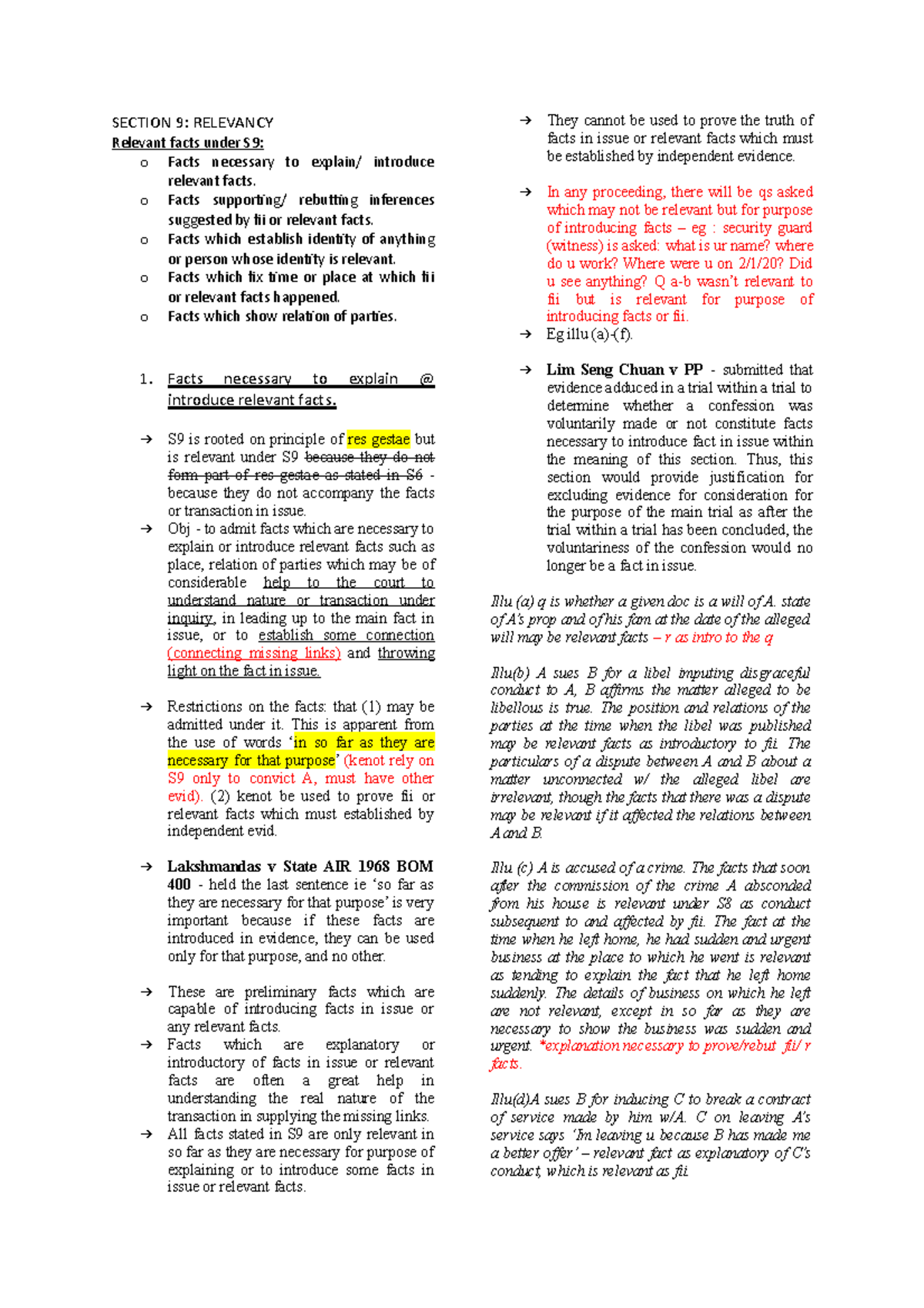 Section 9 Evidence Act 1950 - Law of Evidence I - UiTM - Studocu