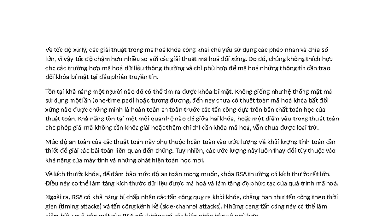 Giải Thuật Mã Hóa RSA: Tốc Độ và An Toàn Trong Mã Hóa Khóa Công Khai ...