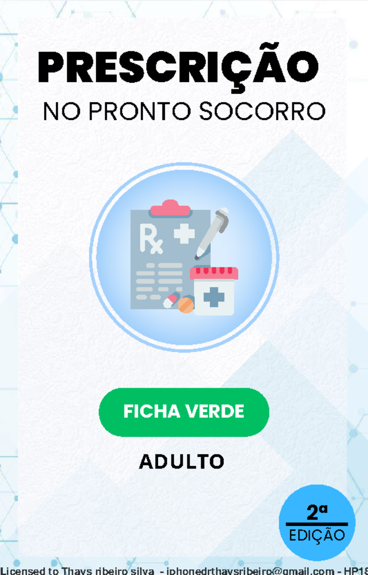 Prescrição no Pronto Socorro: Ficha Verde Adulto - 2ª Edição - Document Preview