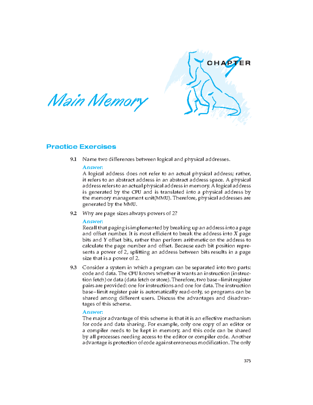 Solutions to Practice Exercises for Ch9: Main Memory - Studocu