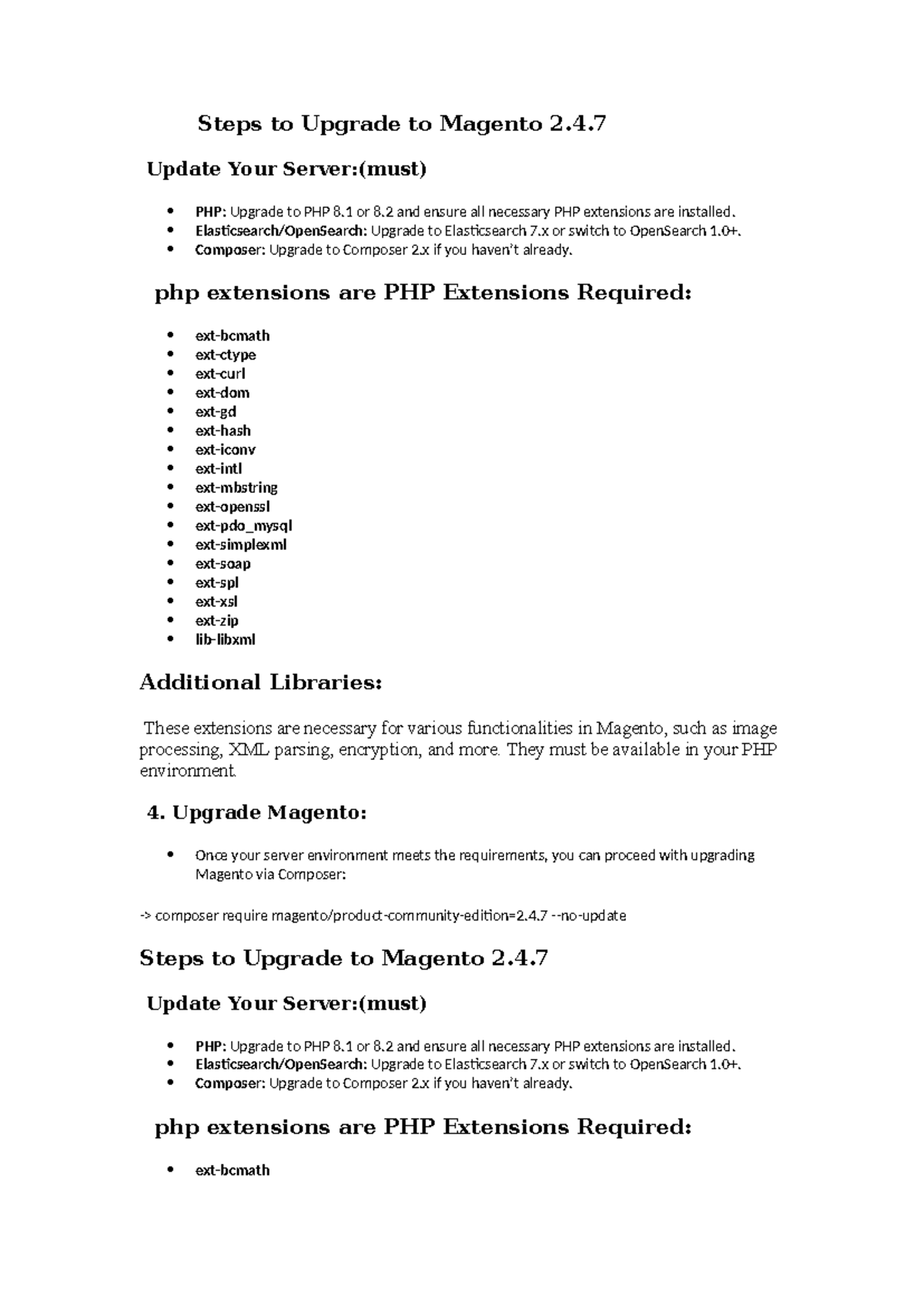 Upgrading to Magento 2.4.7: Server Requirements & Steps - Studocu