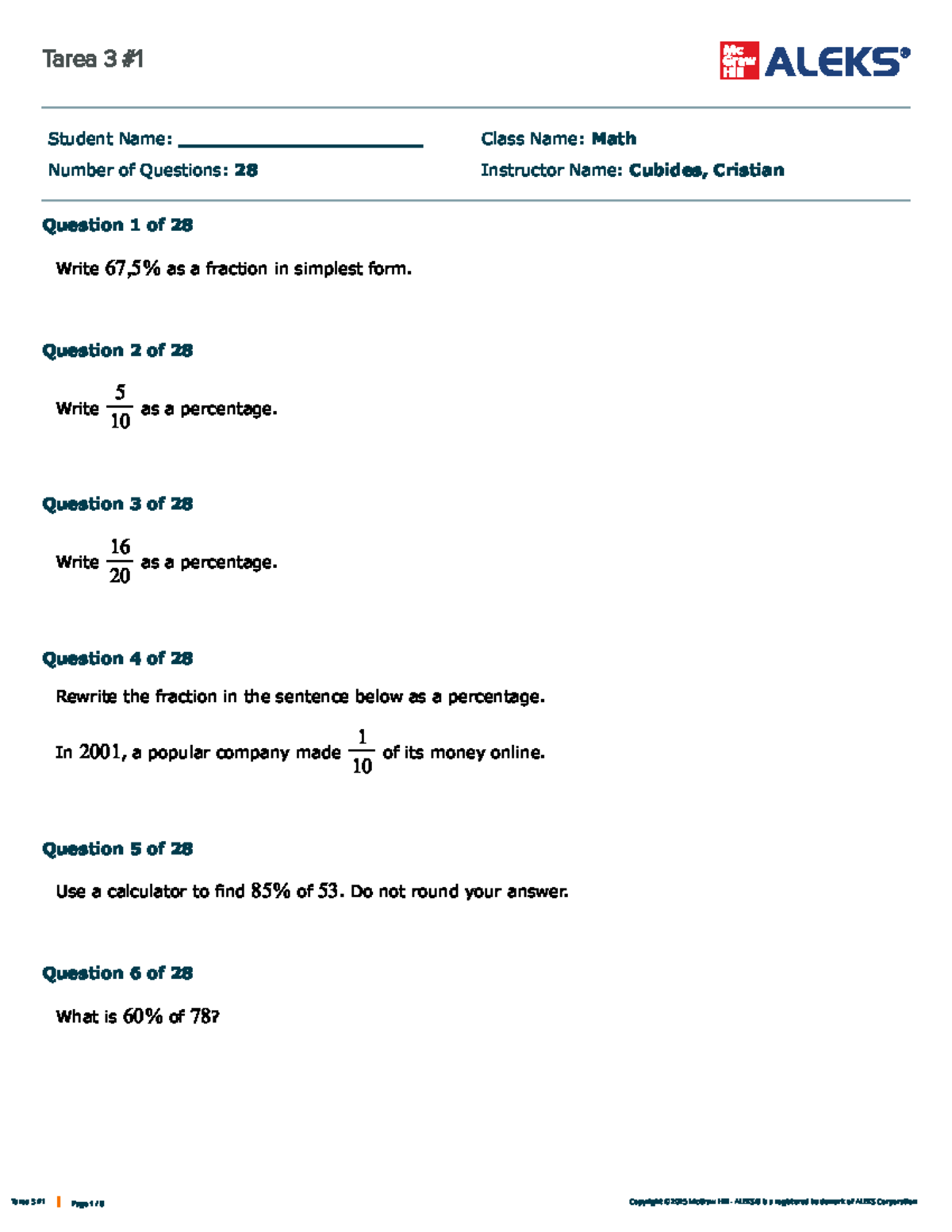 Tarea 3 - Math Assignment Questions and Solutions - Studocu