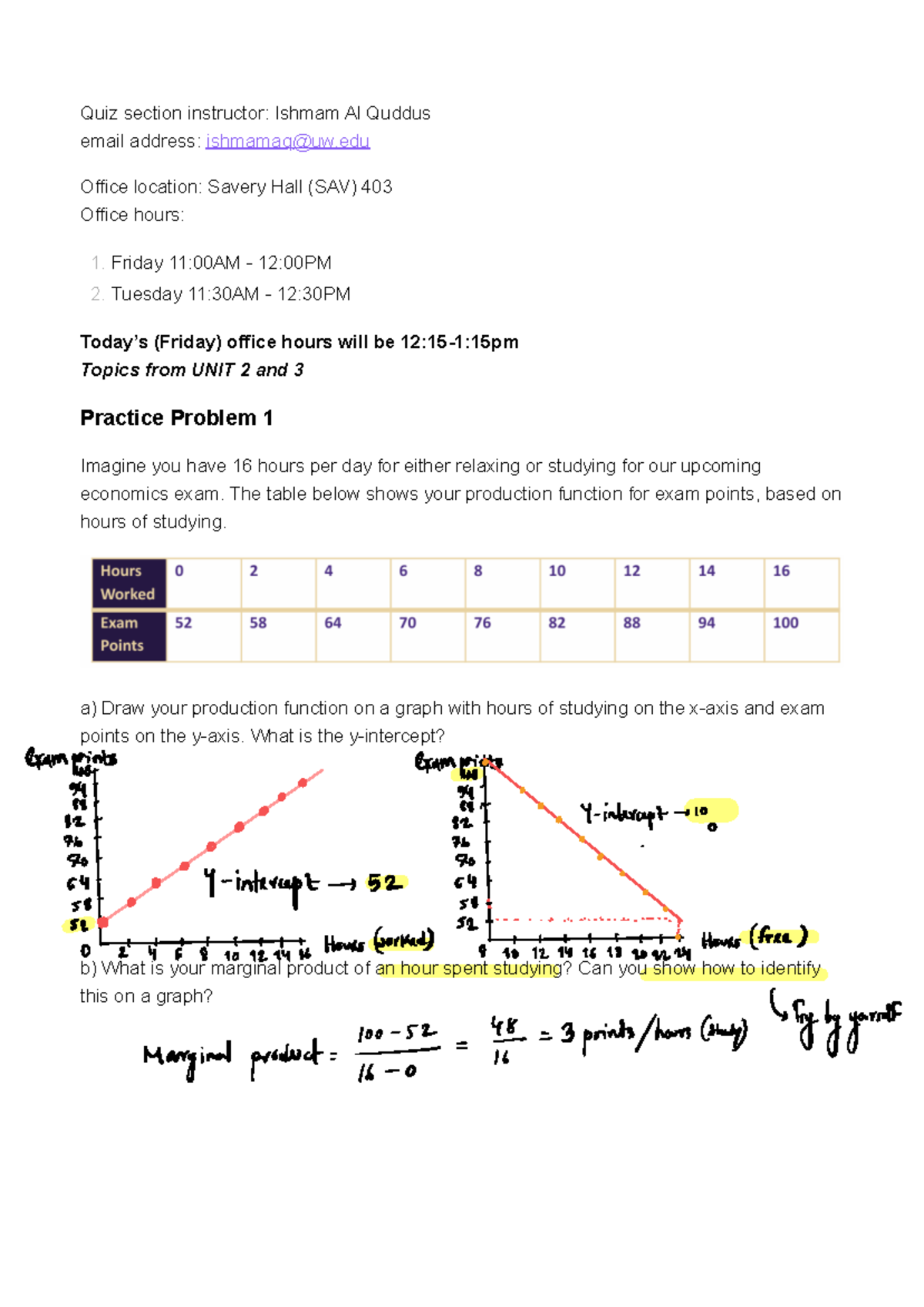 Quiz: Production Functions and Marginal Rates in Economics (AK-ECON200 ...