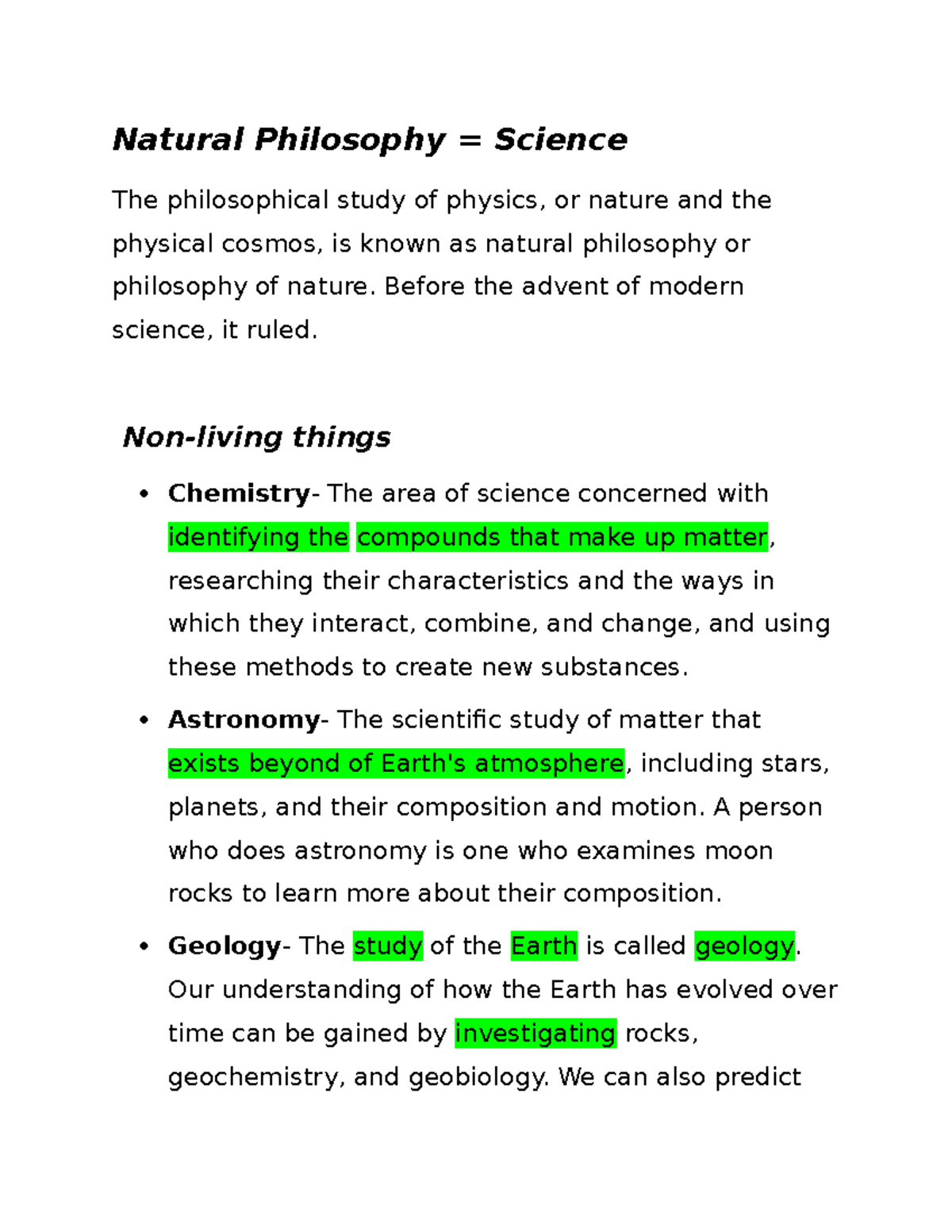 Natural Philosophy - Science and its Branches - Natural Philosophy ...