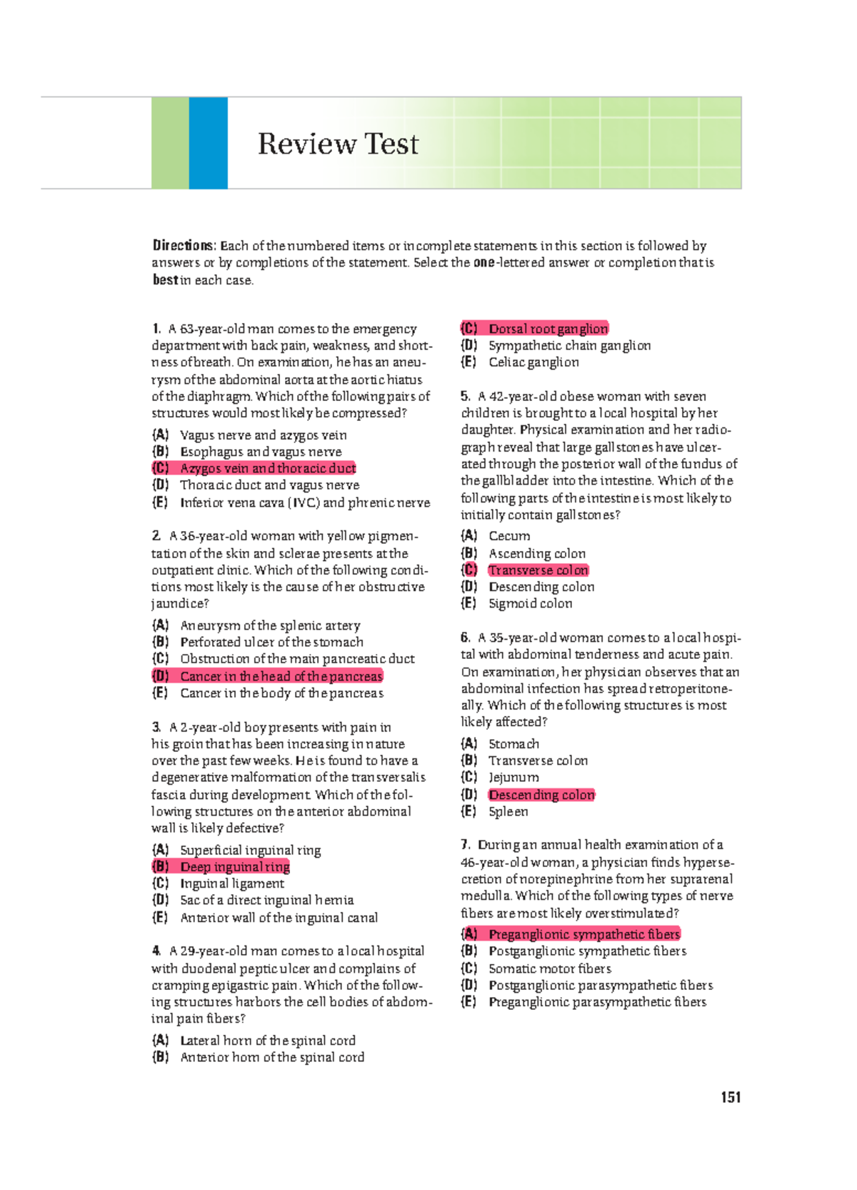 BRS Anatomy Review Test: Key Concepts and Questions for Sem 2 - Studocu