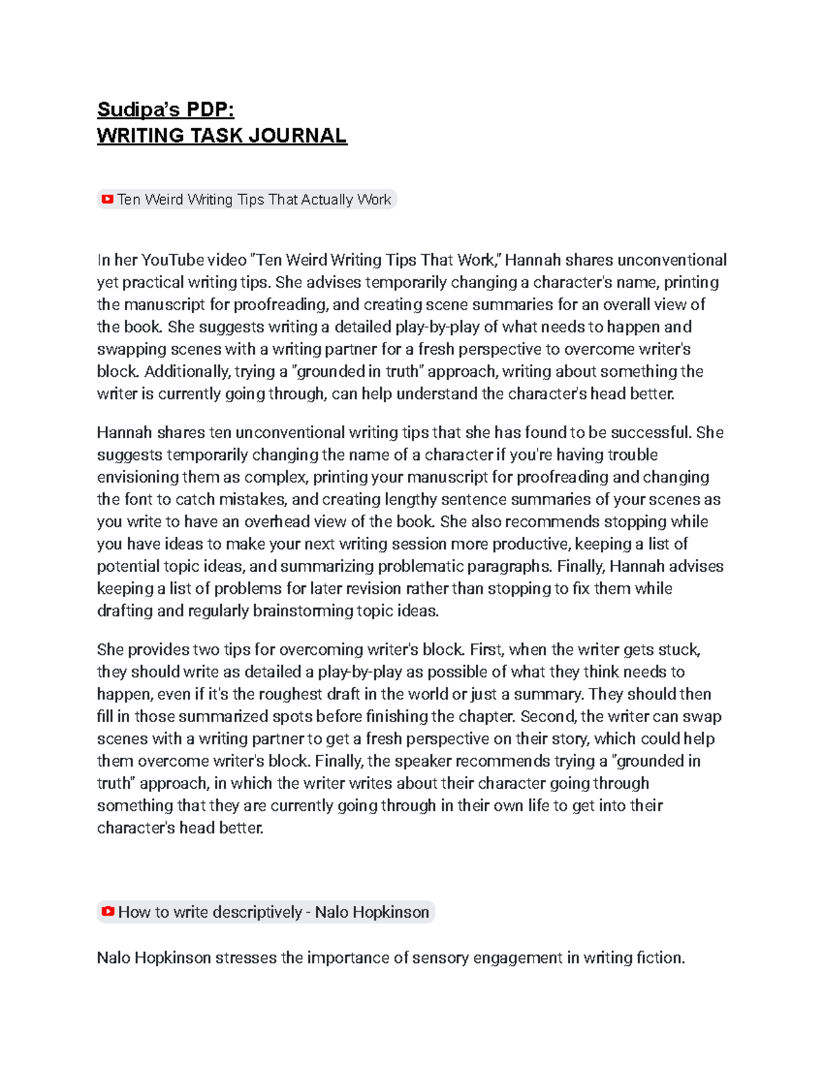 PDP Assignment Summary: Writing Tips & Techniques for BCA Students ...