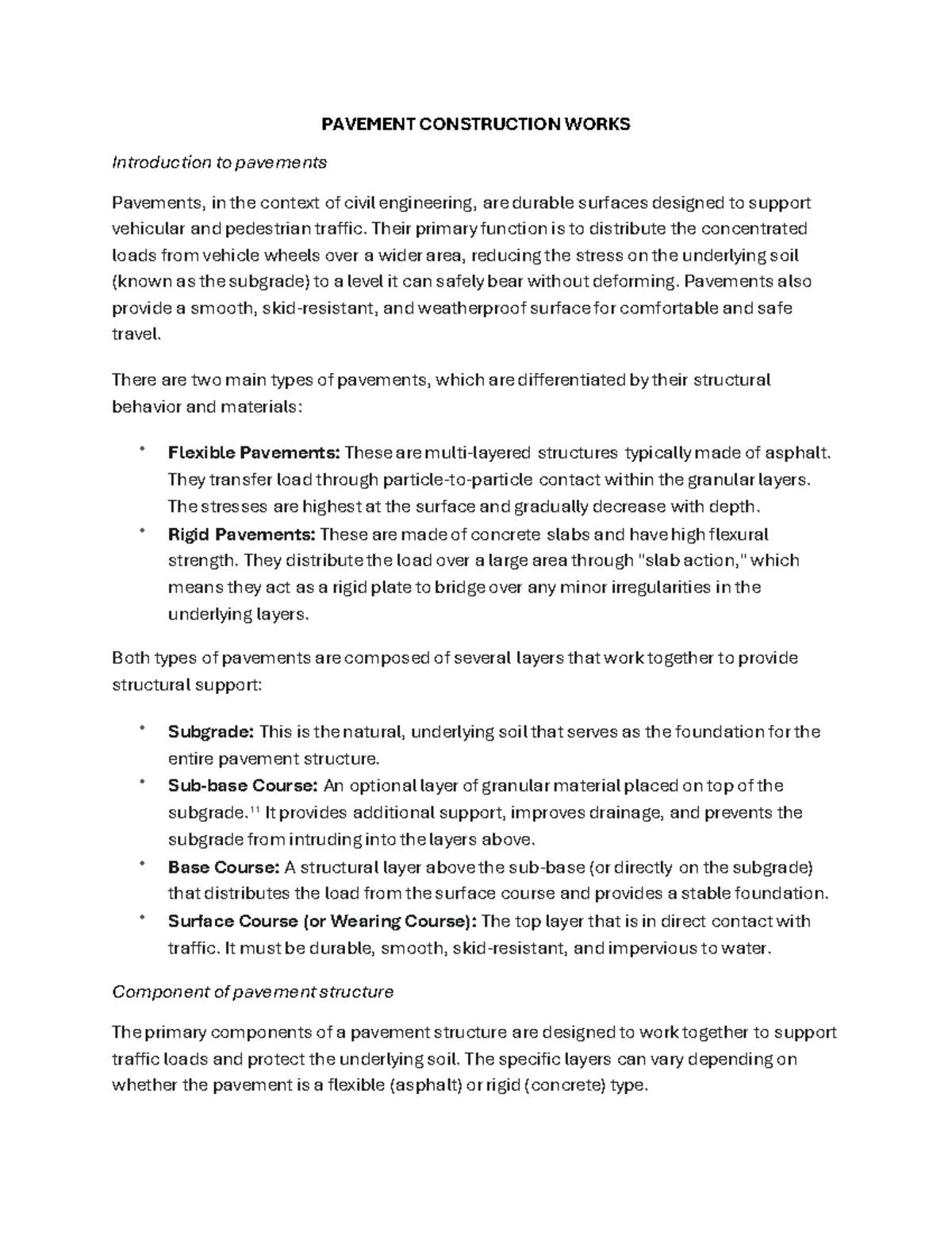 PAVEMENT CONSTRUCTION WORKS: An Overview of Techniques and Materials ...
