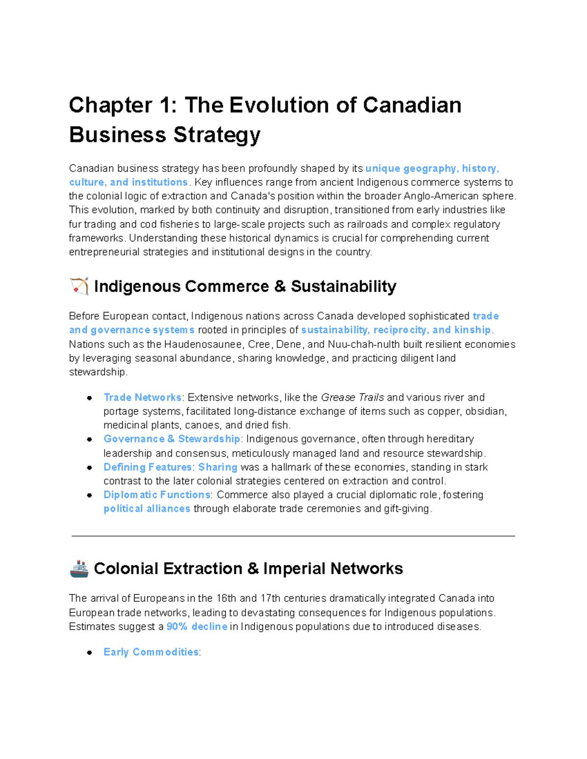 Chapter 1: The Evolution of Canadian Business Strategy - Studocu