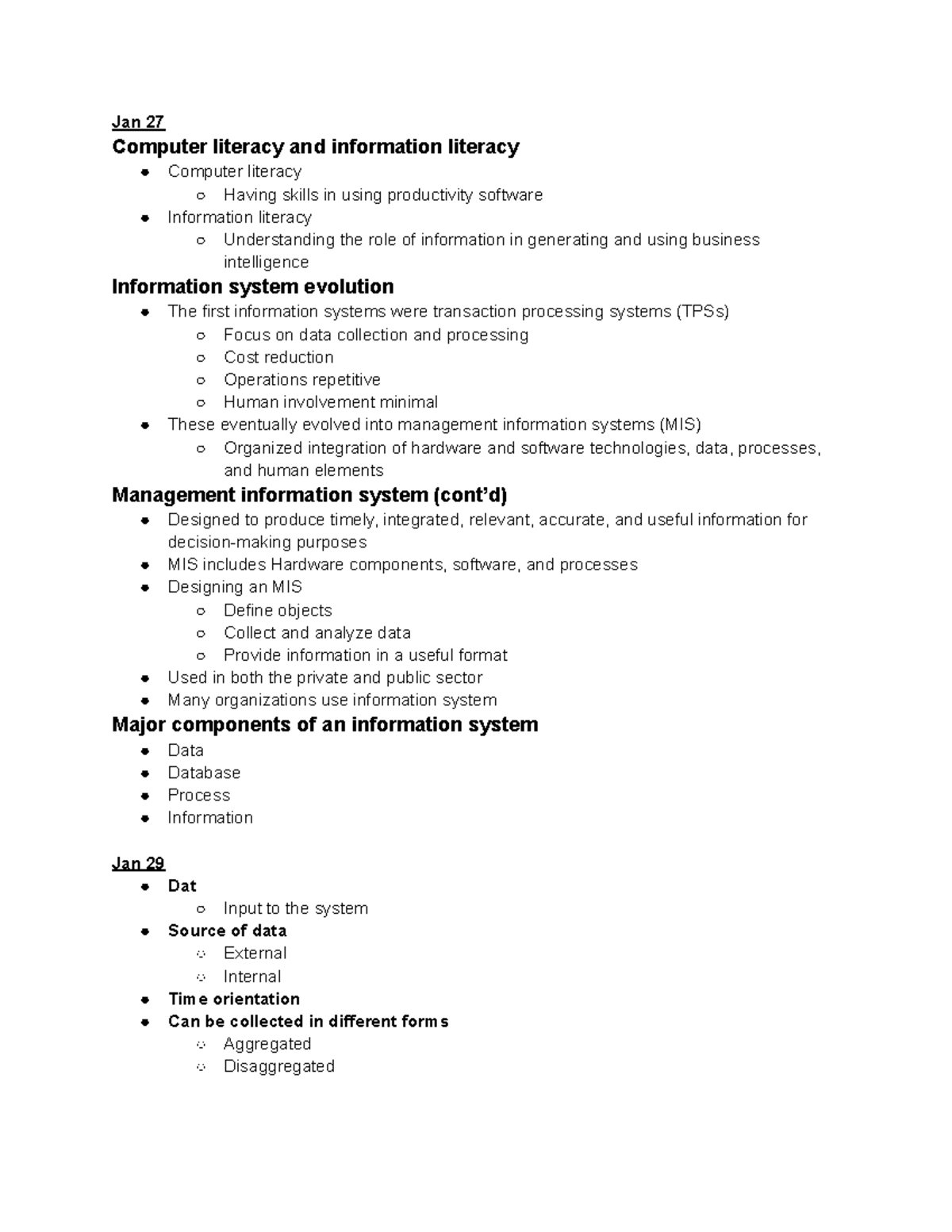 IT 101: Computer Literacy & Information Systems Overview - Studocu