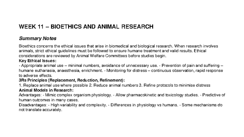 WEEK 11 & 12 BIOETHICS AND CLINICAL TRIALS Summary Worksheets - Studocu