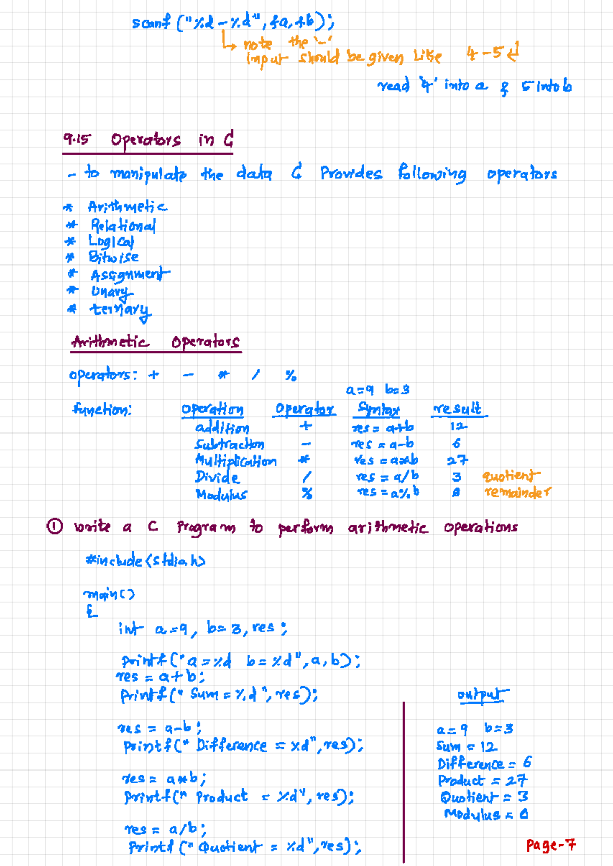 C Programming Operators and Control Statements - Module 2 Notes - Studocu