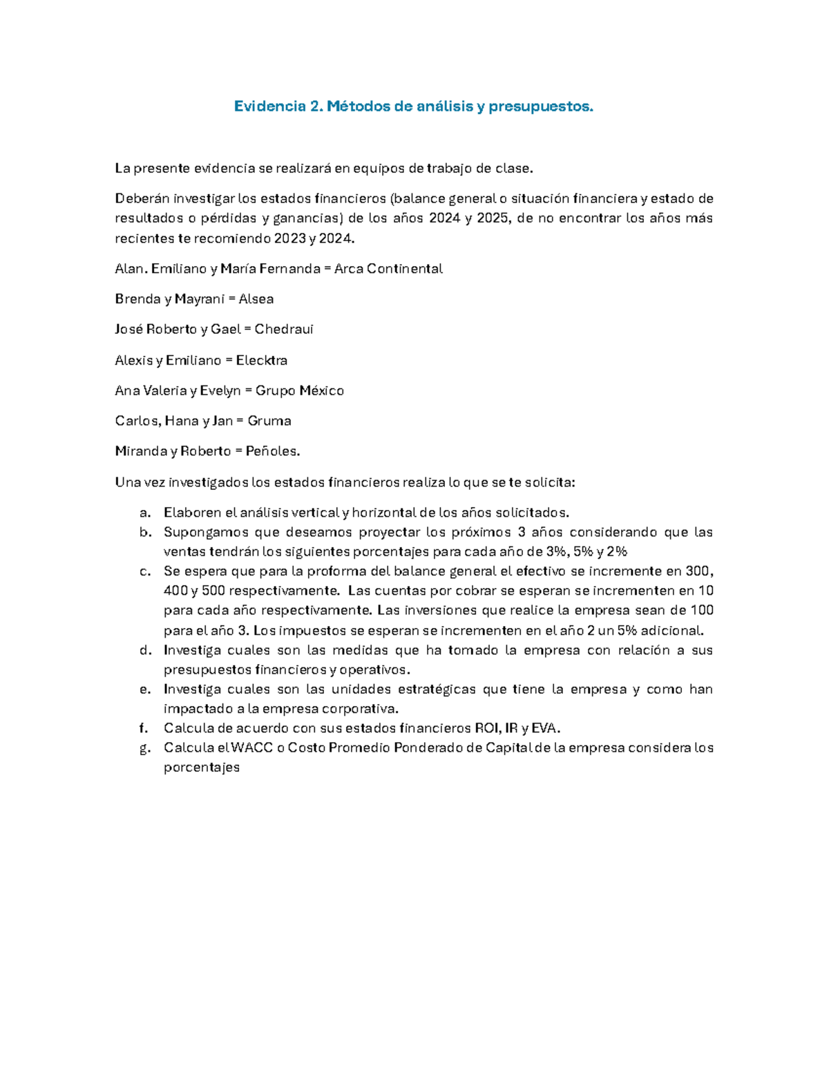 Evidencia 2: Análisis Financiero y Presupuestos 2023-2025 - Studocu