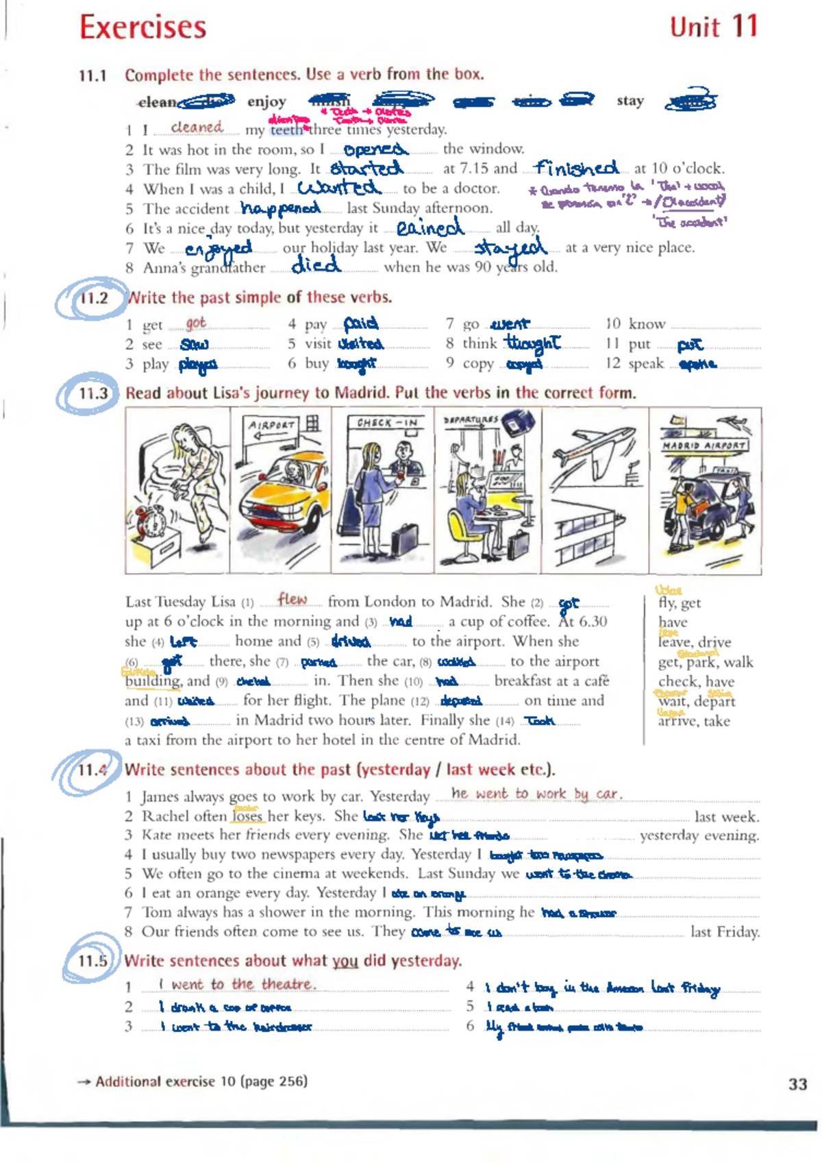 Homework Week 6 - Exercises on Past Simple Verbs and Sentence ...