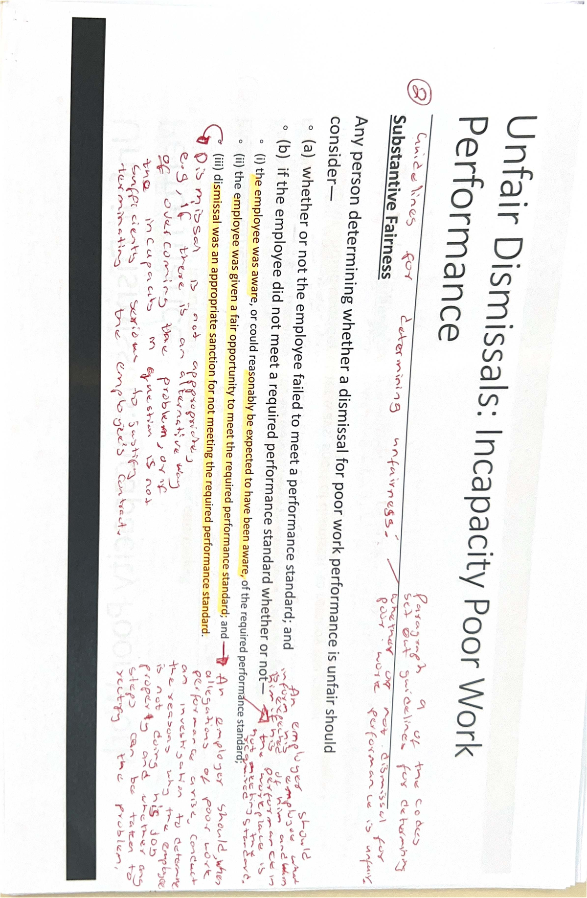 Unfair Dismissals: Incapacity & Poor Work Performance Guidelines (Part ...