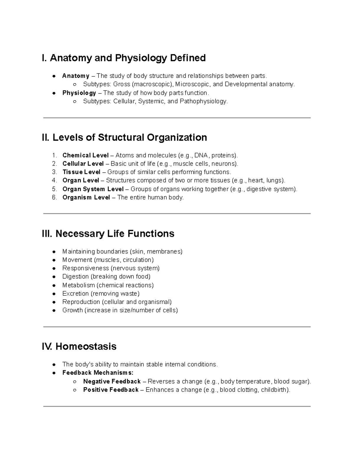 A&P Guide Chapter 1: Key Topics Overview - Studocu