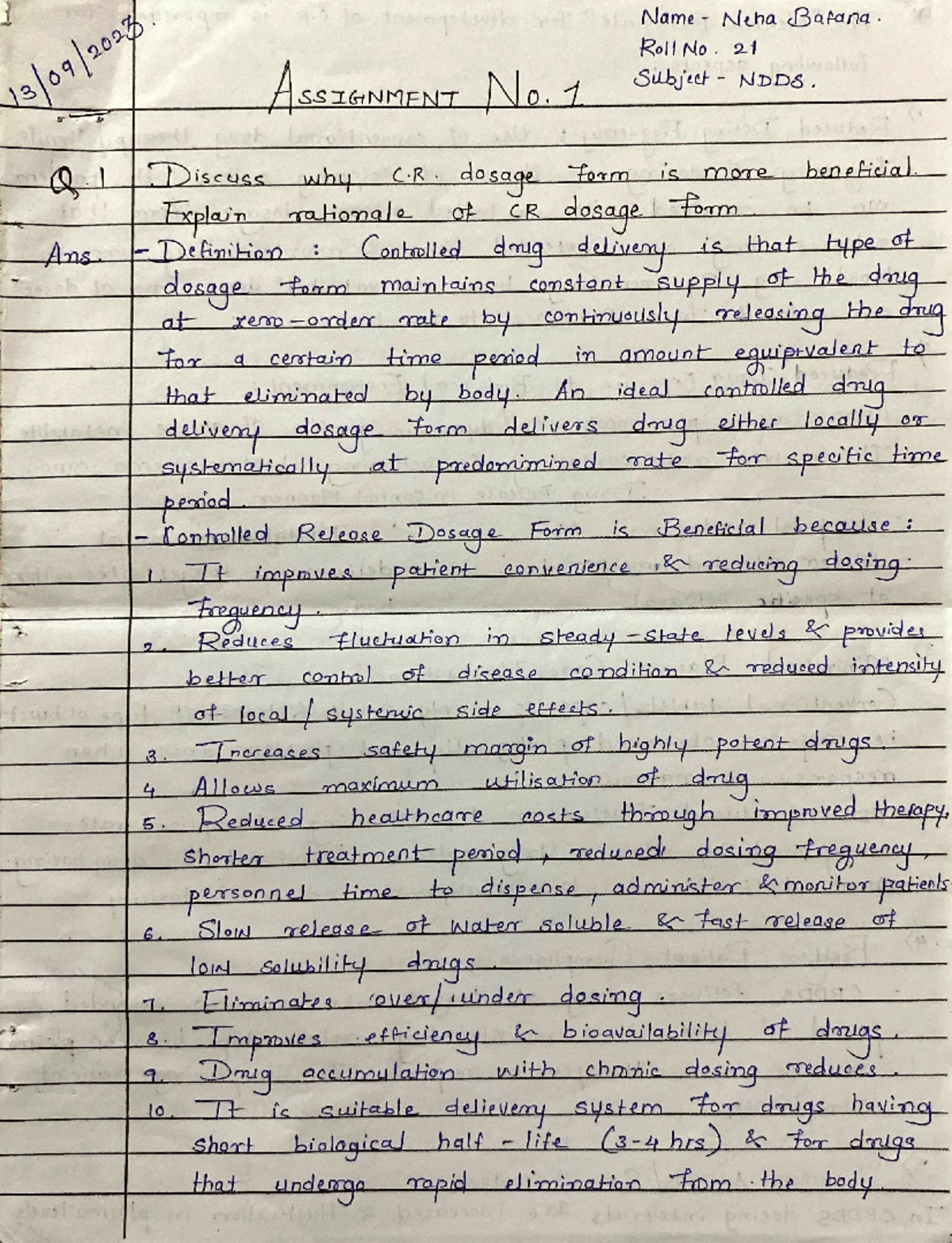Assignment No.1 - NDDS - Helpful notes - Information Technology - Studocu