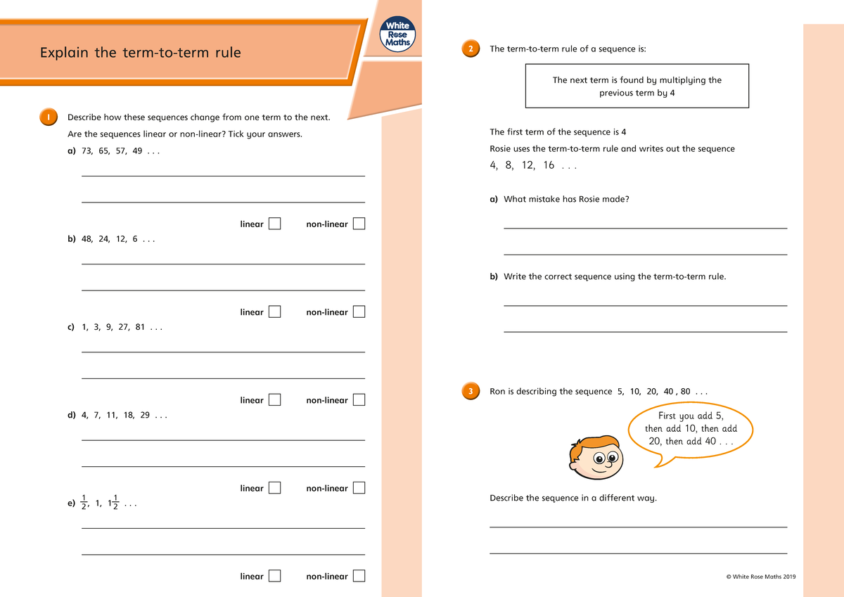 Y7 Autumn Block 1 WO7 Understanding Term-to-Term Rule 2019 - Studocu