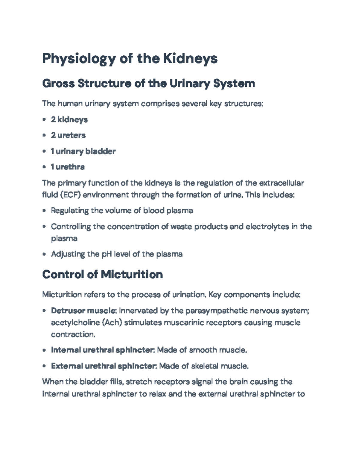 Physiology of the Kidneys: Processes in Urine Formation and Regulation ...