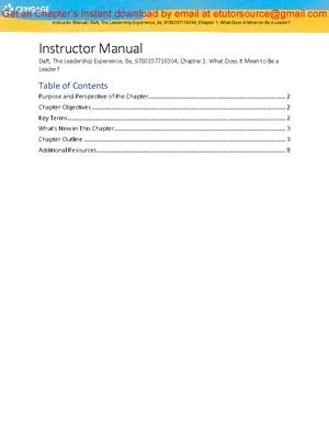 Test Bank: Leadership Experience 8th Ed. - Chapter 1 True/False ...