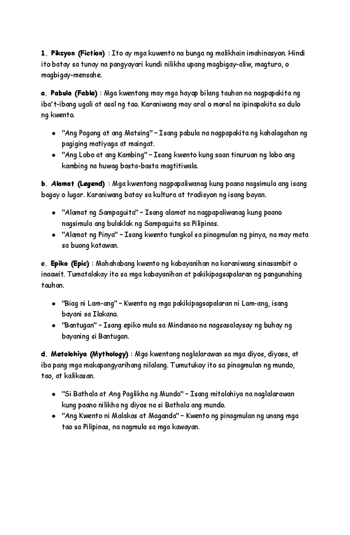 Zenlee Filipino 6 - Mga Babasahin Tungkol sa Piksyon at Di-Piksyon ...