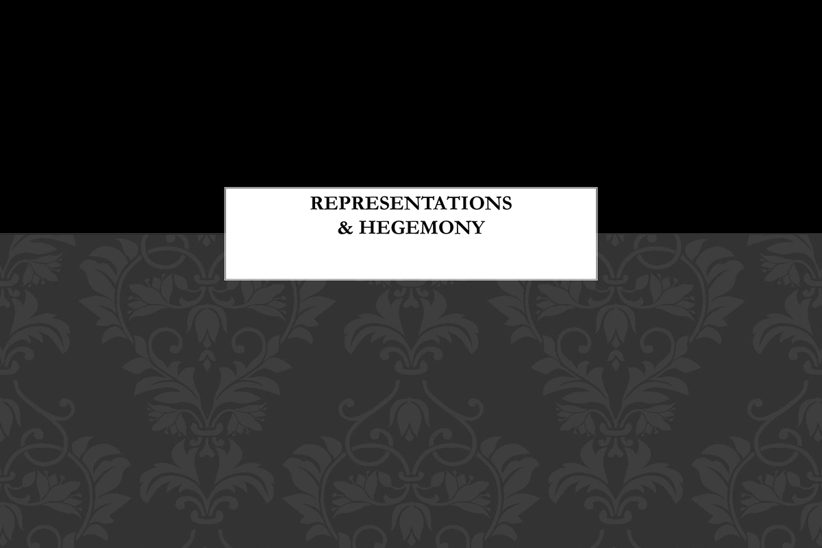 ENG 204: Representations & Hegemony in Popular Culture Analysis - Studocu