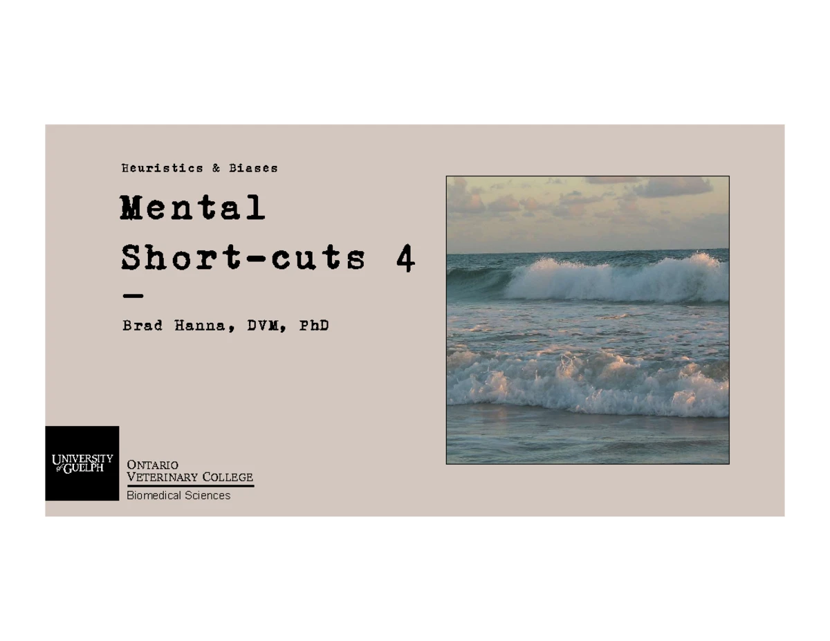 Heuristics and Biases in Decision-Making: Insights from System 1 - Studocu