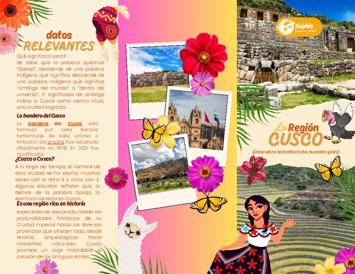 Triptico sobre Cusco: Turismo Tradicional y Cultural - Document Preview