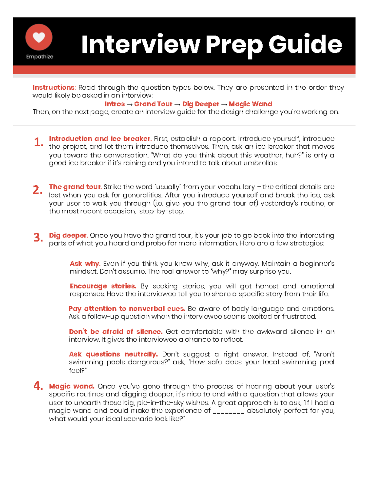 Interview Prep Guide: Strategies for Effective User Interviews - Studocu