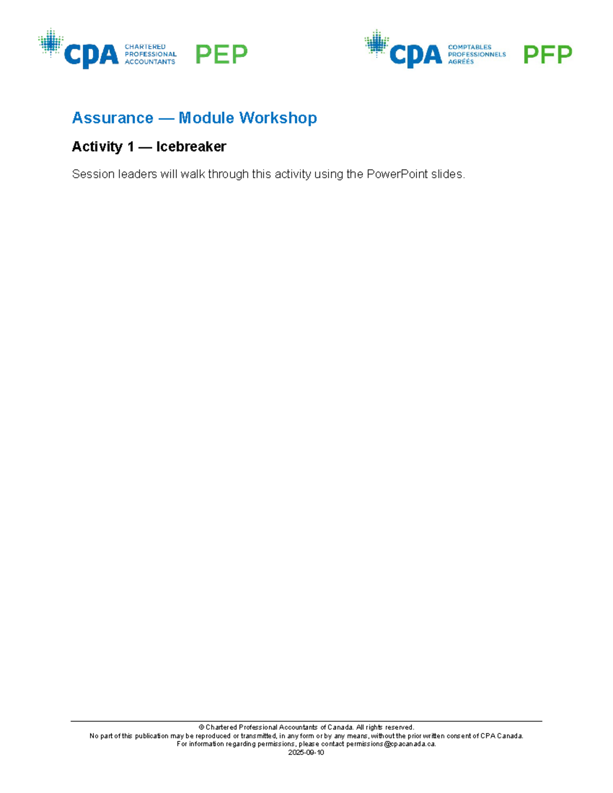 ASU-2601E-MW - Assurance Module Workshop Activities Overview - Studocu