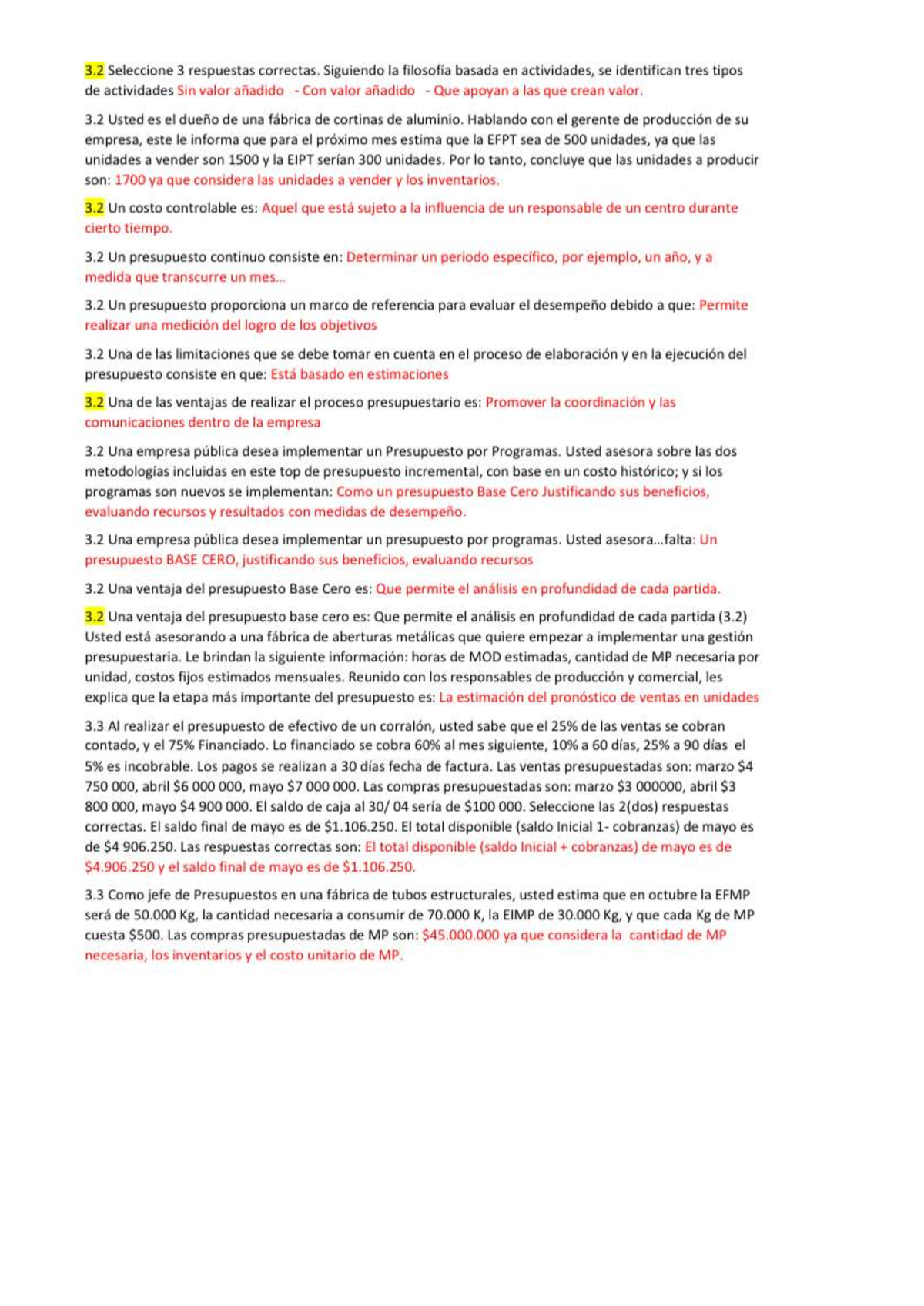 3.2 Análisis de Presupuestos y Costos en la Gestión Empresarial - Studocu
