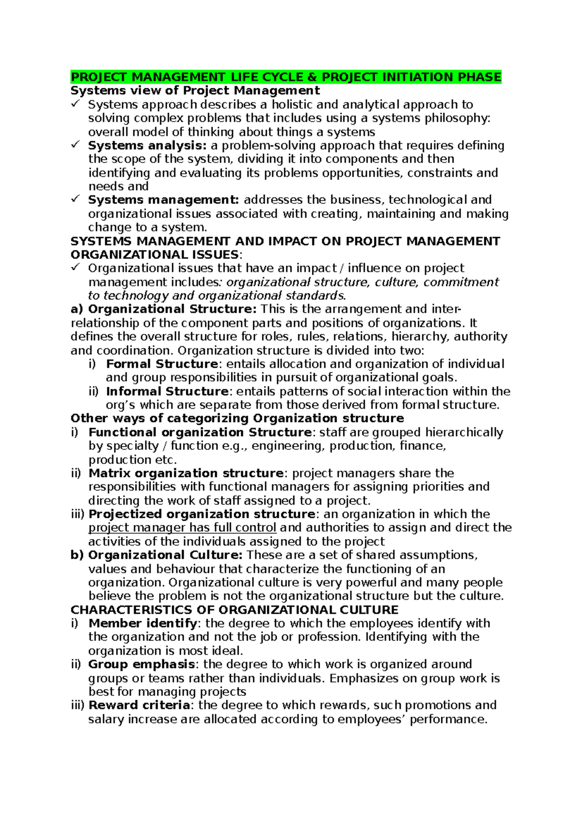 Project Management LIFE Cycle: Key Concepts and Organizational Impact ...