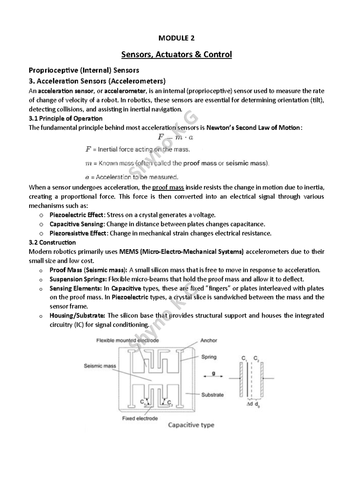 RIS Module 2 - Sensors and Actuators in Robotics: Accelerometers and ...