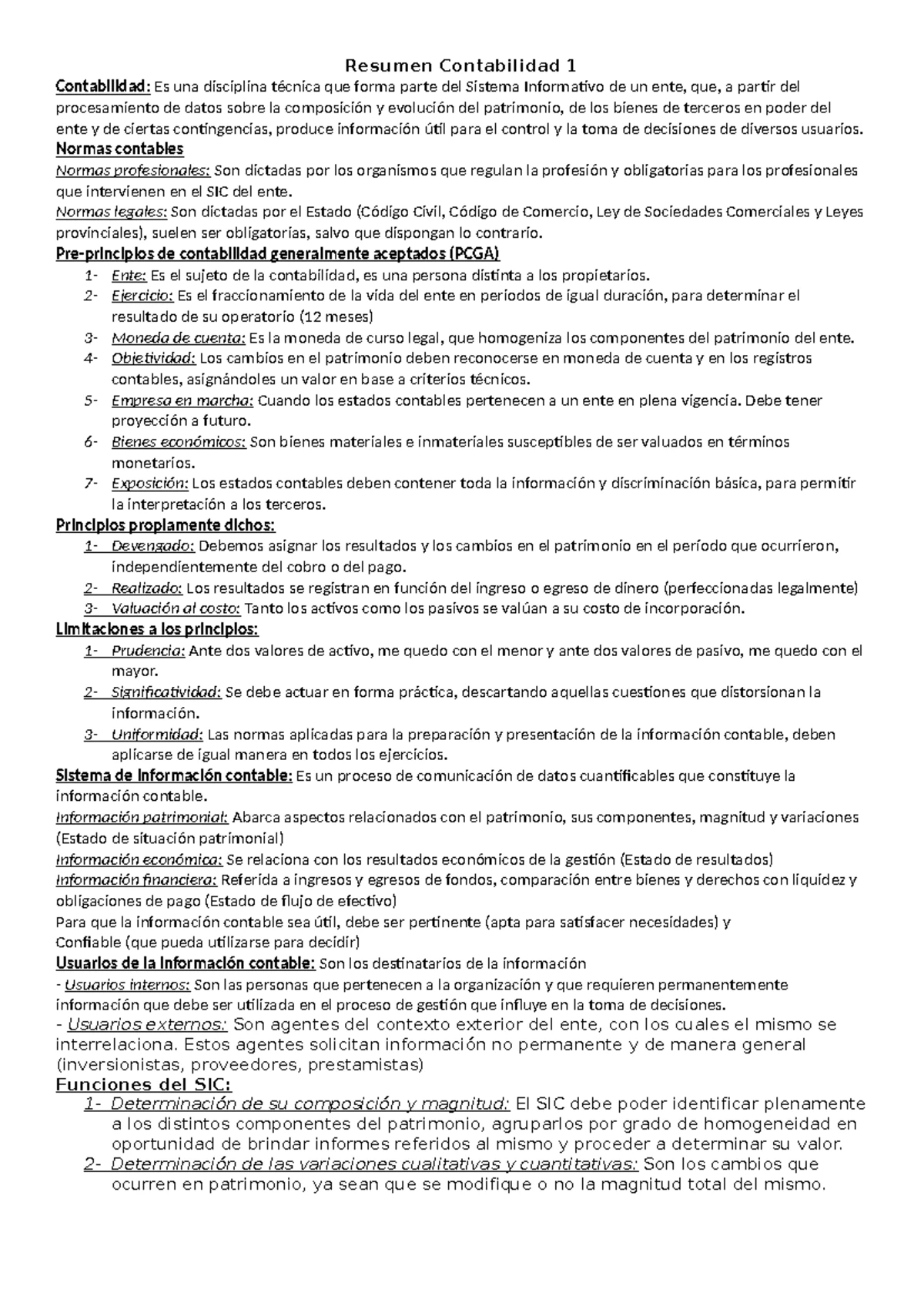 Contabilidad - Unidad 1: Importancia y Objetivos de la Información ...
