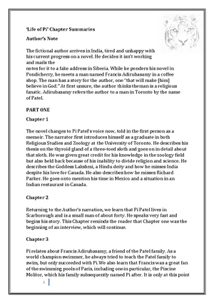 Grade 12 HL Life of Pi: In-Depth Questions and Analysis Guide - Studocu